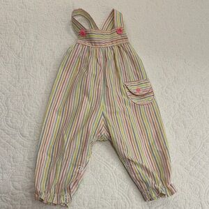 Vintage girls 0-3 months Colorful Striped Kids Overalls